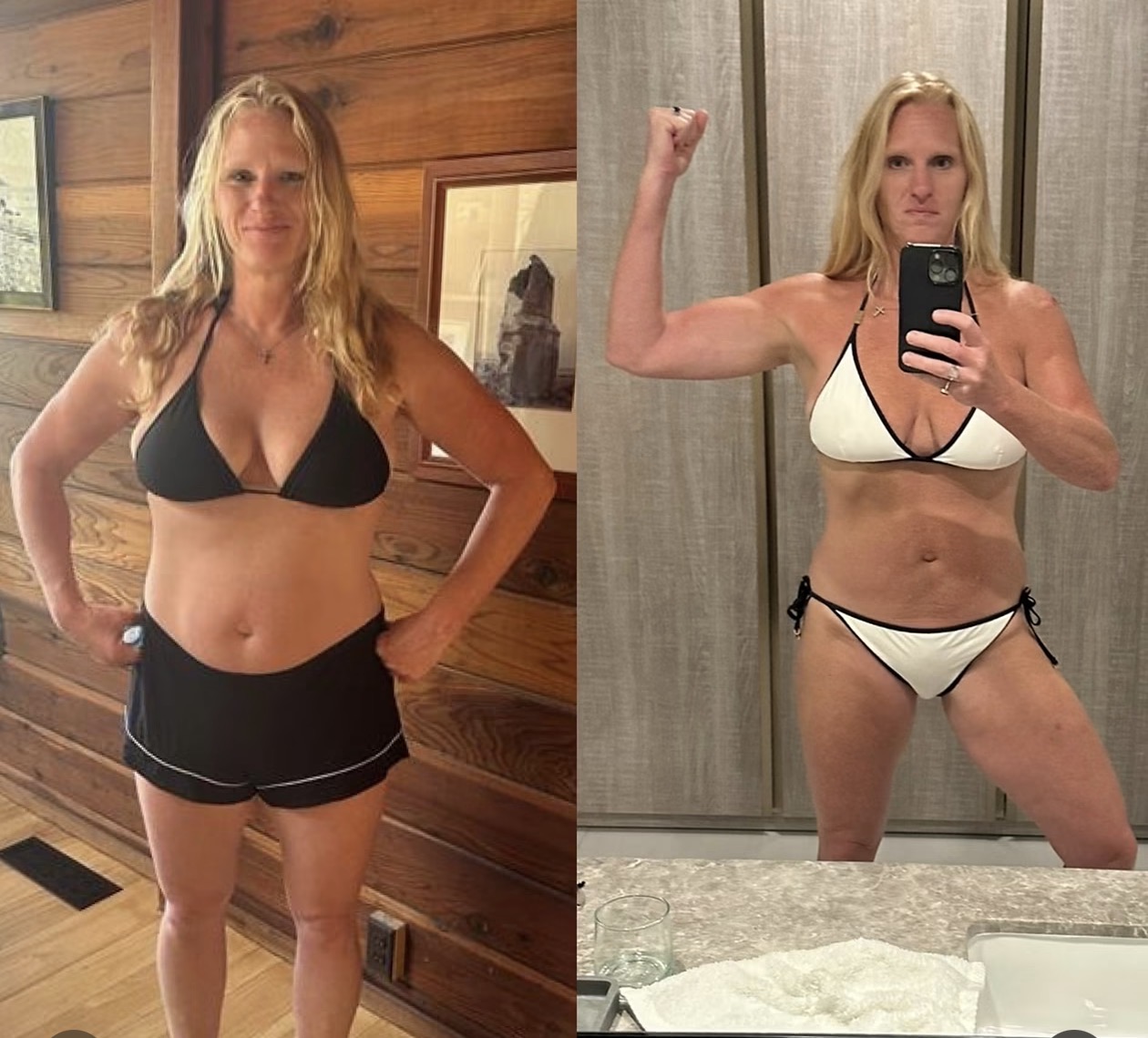 Client before and after transformation